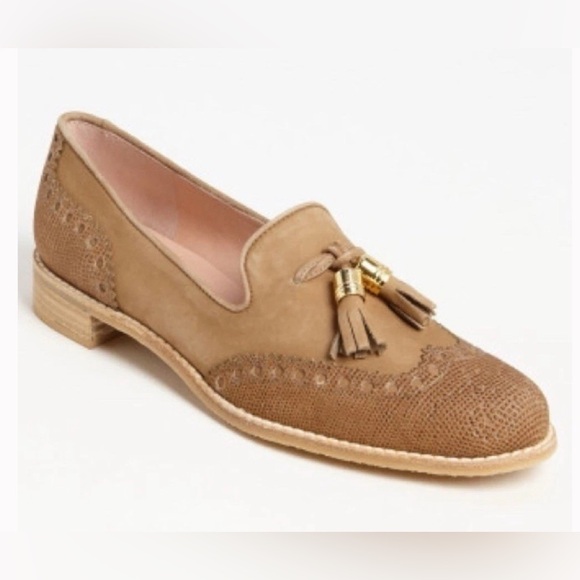 Woman STUART WEITZMAN beige Guything Leather Tassel Loafer...